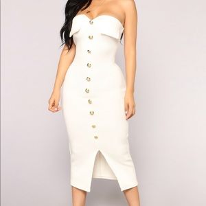 Fashion Nova White Bodycon Dress